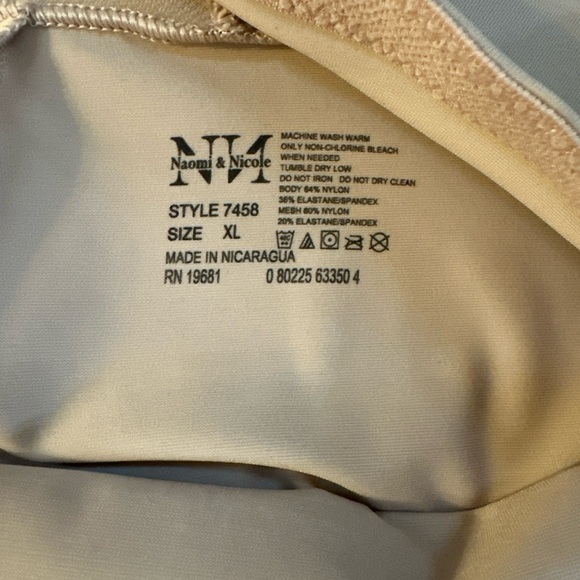 Naomi & Nicole 7458 Adjusts to You Waistline Bike Pant Firm Control Sz XL Beige - Picture 8 of 12